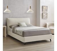 Luis Ivory Boucle Fabric Bed - 5ft King Size