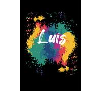 Luís Notebook: Personalized Notebook/journal With Name For Luís , Birthday Gift For boy and men, Size 6x9, 120 Page background black matte