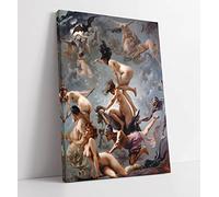 Luis Ricardo Falero Witches going to their Sabbath Canvas Wall Art Print Picture - 20 inch wide x 30 inch high (Frame Depth 30mm)
