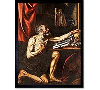 Luis Tristan St Jerome Doing Penance In His Study Unframed Wall Art Print Poster Home Decor Premium