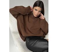 LuisFranklin Sweater Pullover Winter Women Solid Turtleneck Knitting Sweaters Female Long Sleeves Warm Pullovers Autumn Winter Casual Lady Sweaters S Khaki1