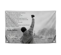 LUIVU 3'x5’ Rocky Balboa Motivational Inspirational Flag with Four Brass Grommets - Wall Hanging Tapestry Bodybuilding - Sunshine and Rainbows Pop Art Home Decoration - Gym Wall Decor