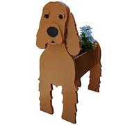 LUIVZD Creative Wooden Planter Animal Resin Flowerpot Cute Cocker Spaniel Puppy Potted Garden Flower Pot Garden Dog Flower Pot Animal Shape Flower Plant Succulent Pot Decoration Yard
