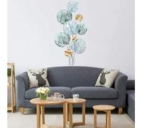 LUIVZD Metal Wall Art Decor, Handmade Leaves Three-Dimensional Iron Art Wall Sculpture Decorative, Hanger Loops on Back, for Bathroom Living Room Bedroom Office(160 X 80cm)