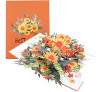Luixenir 3D Pop Up Birthday Card Premium Greeting Card with Vibrant Sunflowers Patterns and Envelope for Mum, Grandma and Women Special Birthday Gift