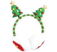 Luixenir Christmas Plush Ear Muffs Wind Proof Women Girls Earmuffs with Cute Christmas Tree Design Warmer Headband Ears Covers for Party Costume Wear