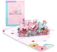 Luixenir Mothers Day Card 3D Pop Up Premium Greeting Card with Warm Words and Floral Patterns for Mum Special Mother’s Day and Birthday Gifts from Son Daughter