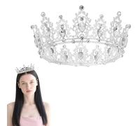 Luixenir Silver Crystal Crown for Women Girls Gorgeous Princess Crown with Shining Rhinestones Bridal Tiaras and Crowns Wedding Sliver Hair Accessories for Party Birthday