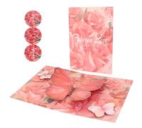 Luixenir Valentines Card for Her Exquisite 3D Pop Up Greeting Card with Exquisite Butterflies and Rose Patterns for Wedding, Anniversary and Birthday Romantic Valentines Gifts