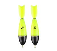LUJIAXI 2Pcs Electronic Bright Fishing Float Set Electronic Floating Float Rock Night Fishing Through Glow Floating Night Buoys