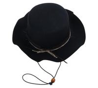LUJIAXI Distressed Hat For Men Women With Woven Belt Wool Cosplay Costume Blues Top Caps Stage Performances Unisex Wool Hat