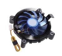 LUJIAXI E86 CPU Cooler Quiet PWM Cooling Fan Heatpipe Thin CPU Air 1U Server HTPC Radiators for LGA775/155/1156/AM4 ABS and Metal Computer Components and Hardware Cooling Fan for Chassis