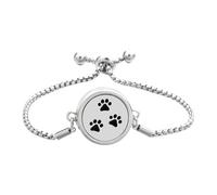 LUJIAXI Handmade Stainless Steel Essential Oil Diffuser Pendant Handchain Adjustable Wristchain Fashion Jewelry Gift Trendy Women's Jewelry