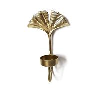 LUJIAXI Nordic Metal Leaf Candlestick Golden Hangings Pendant Holder Suitable For Unique Wall Decoration Metal Leaf Rack