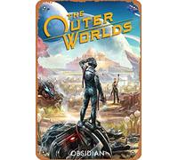 Lujiralun Video Game Tin Metal Sign The Outer Worlds Poster Vintage Wall Art Decoration 12x8 inch Home bar Restaurant Garage Cafe Gift Metal Sign