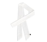 Lujuny Long Thin Chiffon Silk-like Scarf - Skinny Neck Tie Waist Belt for Women Girls, 78.0 inch, White, 1.9×78 inches