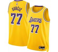 Luka Doncic Los Angeles Lakers NBA Kids Youth 8-20 Yellow Gold Icon Edition Swingman Jersey, Luka Doncic Los Angeles Lakers Yellow, 14-16