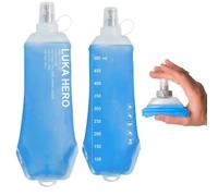 LUKA HERO 2x Soft Flask 500ml (17oz) | Leakproof Collapsible Water Bottle | Handheld Hydration Flask for Running, Hiking, Marathon | Lightweight & BPA-Free | Trail Running Gear Accessories.