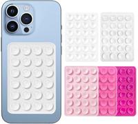 LUKA HERO 5PCS Silicone Suction Phone Case Mount,Silicone Phone Suction Pad,Non Slip Suction Cup Phone Mount,sticky phone case for Walls, glass.