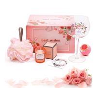 Luka Tech Unique 700ml Large Flower Gin Balloon Glass - Wine and Cocktail Glass for Mum, Birthday, Christmas, Mother's Day, Dad
