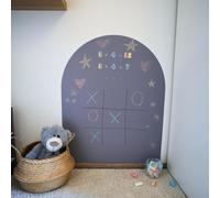 Lukada Magnetic Film, Magnetic Self-Adhesive Blackboard Film, 80 x 100 cm, Round Arch Wall, Wipeable Chalk Film, Children's Magnetic Board for Magnets, Tonies, Magnetic Film for Children's Room (Grey)