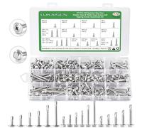 LuKaiSen 175Pcs #8#10 410 Stainless Steel Self Drilling Screws Kit | TEK Screws for Metal Sheet,Truss & Hex Washer Head #8#10-1/2",5/8",3/4",1",1-1/4",1-1/2"for Sheets, Automotive, Furniture,DIY
