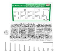 Lukaisen M3 Screws Set, 1081PCS Stainless Steel Countersunk Bolts Nuts Kit