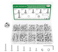 Lukaisen M4 Stainless Steel Screws Set, 271PCS Hex Socket Bolts Nuts Kit
