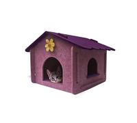 Lukamoo® Cute Cat House (Violet Velvet Villa, Large)