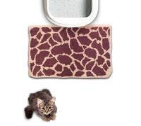 Lukamoo® Cute Cat Litter Mat (30’’x20’’), Extra-Large/XL, for Kitty Litter (Giraffe Grid)