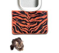 Lukamoo® Cute Cat Litter Mat (30’’x20’’), Extra-Large/XL, for Kitty Litter (Tiger Stride)