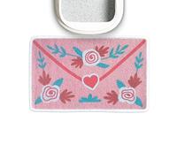 Lukamoo® Cute Cat Litter Mat (60x40cm), Large, for Kitty Litter & Cute Cat Litter Box, Accessories for Indoor Cats. (Love Letter)