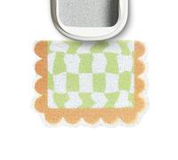 Lukamoo® Cute Cat Litter Mat (60x40cm), Large, for Kitty Litter & Cute Cat Litter Box, Accessories for Indoor Cats. (Chessboard, Green)