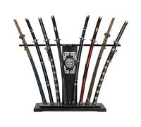 lukar Kylin Vertical Sword Stand Floor, 8 Tier Katana Stand, Wooden Standing Sword Rack, Large Sword Display Stand, Japanese Samurai Sword Holder