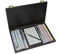 LUKAS 1862 Aquarell Half Pan Wooden Box Set, 70 x Half Pan in Assorted Colours, Ideal for Professional Watercolour Artists