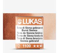 Lukas : 1862 : Watercolour Paint : Half Pan : Burnt Sienna