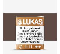 Lukas : 1862 : Watercolour Paint : Half Pan : Burnt Umber