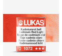 Lukas : 1862 : Watercolour Paint : Half Pan : Cadmium Red Light
