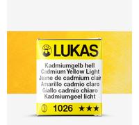 Lukas : 1862 : Watercolour Paint : Half Pan : Cadmium Yellow Light