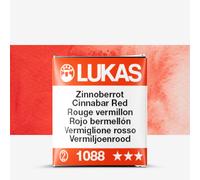 Lukas : 1862 : Watercolour Paint : Half Pan : Cinnabar Red