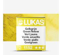Lukas : 1862 : Watercolour Paint : Half Pan : Green Yellow