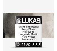 Lukas : 1862 : Watercolour Paint : Half Pan : Ivory Black