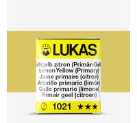 Lukas : 1862 : Watercolour Paint : Half Pan : Lemon Yellow Primary