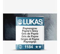 Lukas : 1862 : Watercolour Paint : Half Pan : Payne's Grey