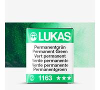 Lukas : 1862 : Watercolour Paint : Half Pan : Permanent Green Light