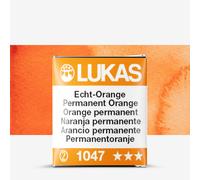 Lukas : 1862 : Watercolour Paint : Half Pan : Permanent Orange
