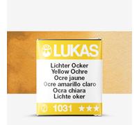 Lukas : 1862 : Watercolour Paint : Half Pan : Yellow Ochre Light