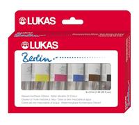 LUKAS Berlin Watermixable Oil Classic Set, 6 x 37ml in Assorted Colours, For Professional Oil Artists