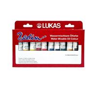 LUKAS Berlin Watermixable Oil Selection Set, 10 x 20ml in Assorted Colours, For Professional Oil Artists