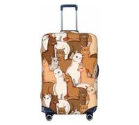 Lukbfall Cute Cats Silhouettes Luggage Suitcase Covers Elastic Washable Black Luggage Protector Travel Suitcase Protective Cover For Kid And Adult, Alpacas #01, S (Fit 18-21 Inch Luggage)